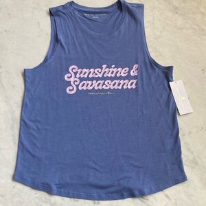 Spiritual Gangster Blue Sleeveless Muscle Tee Relaxed Fit